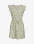 Robe droite à imprimé feuillage - Vert anis - 1