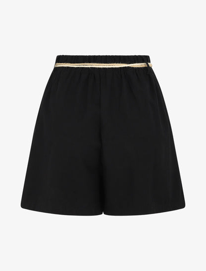 Short fluide à taille élastiquée - Noir - 2