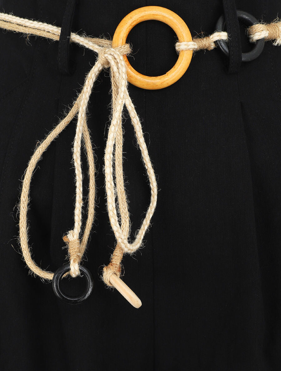 Short fluide à taille élastiquée - Noir - 3