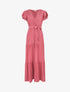Robe longue unie évasée - Rose - 5