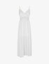 Robe longue unie à taille et dos élastiqués - Blanc - 4