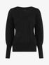 Pull droit en maille stylisée - Noir - 4