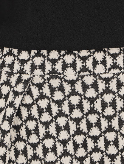 Robe droite à motif géométrique - Noir - 3