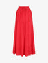 Jupe longue à taille élastiquée - Rouge - 4