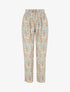 Pantalon droit motif cachemire - Beige - 1