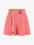 Short uni effet lin - Rose corail - 5