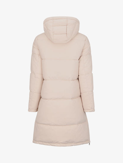 Doudoune mi-longue à capuche - Beige - 2