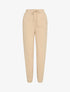 Jogging uni à broderie - Beige - 1