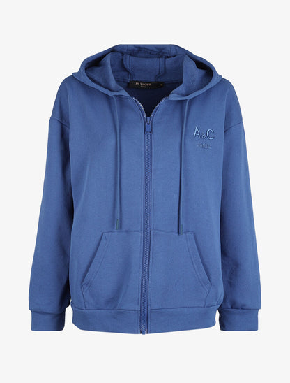 Sweat à capuche zippé - Bleu - 3