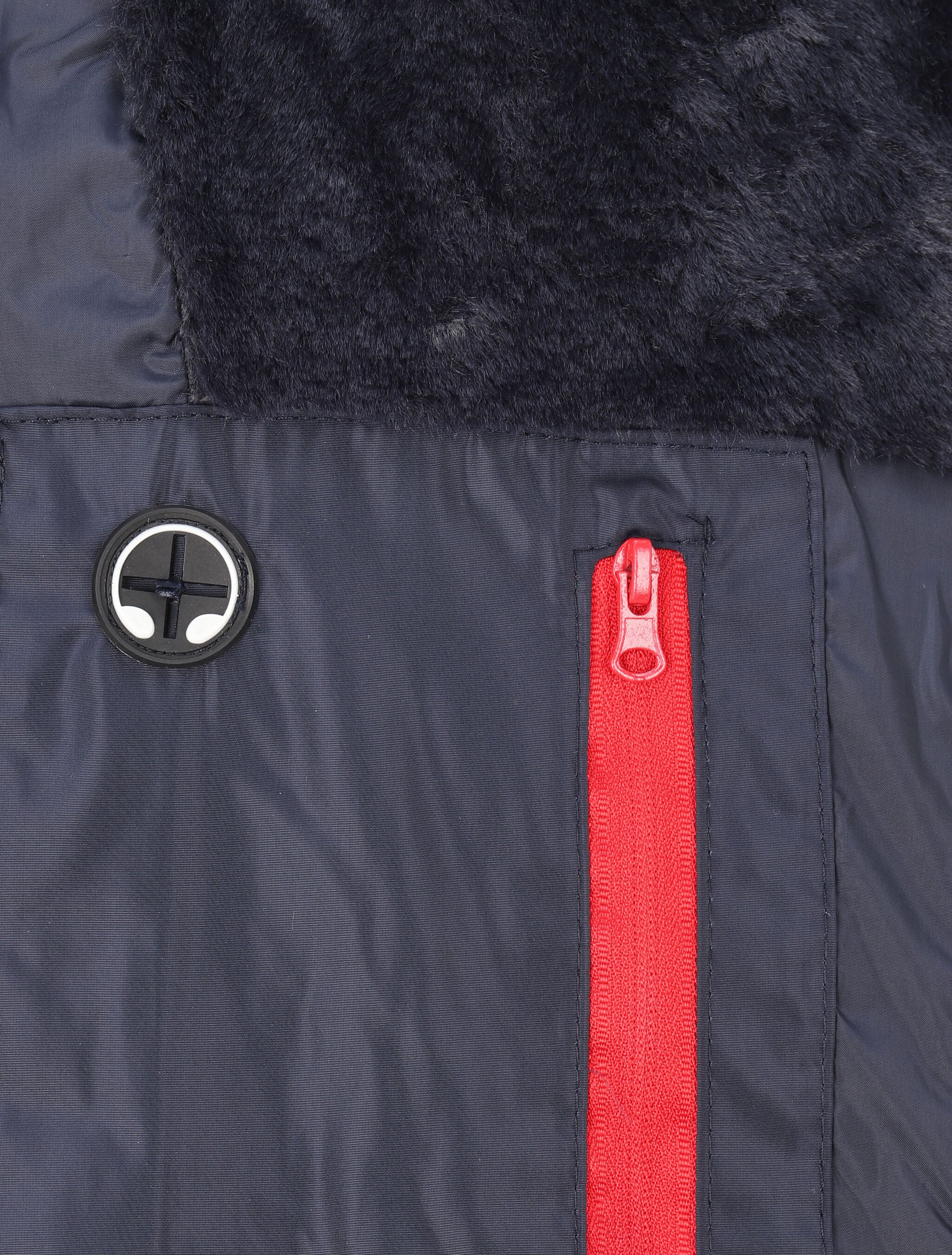 Doudoune mi-longue à poches zippées et capuche - Marine - 6