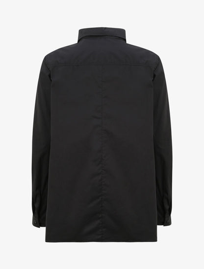 Chemise oversize uni - Noir - 2