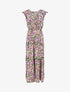 Robe longue à imprimé roses - Parme - 1