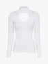Pull côtelé à décolleté en V - Blanc - 1