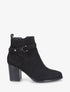 Bottines en suédine et sanglées - Noir - 5