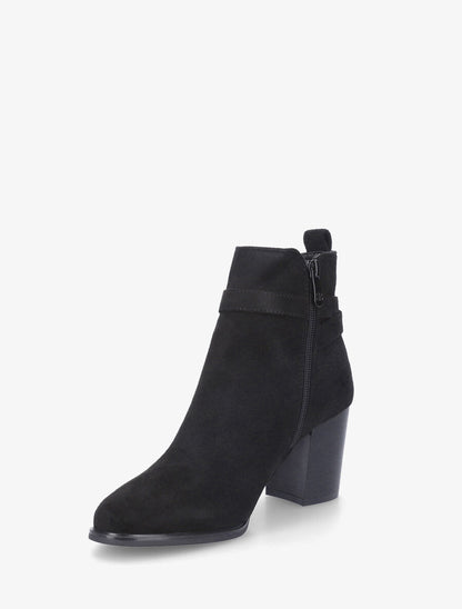 Bottines en suédine et sanglées - Noir - 3