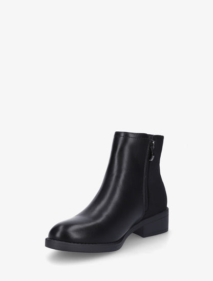 Bottines bi-matière et double zips - Noir - 3