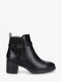 Bottines élastiquées à talon - Noir - 1