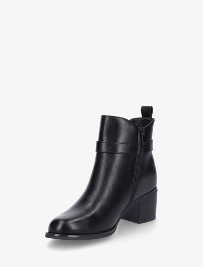 Bottines élastiquées en simili - Noir - 3