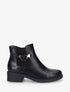 Bottines plates élastiquées croco - Noir - 1