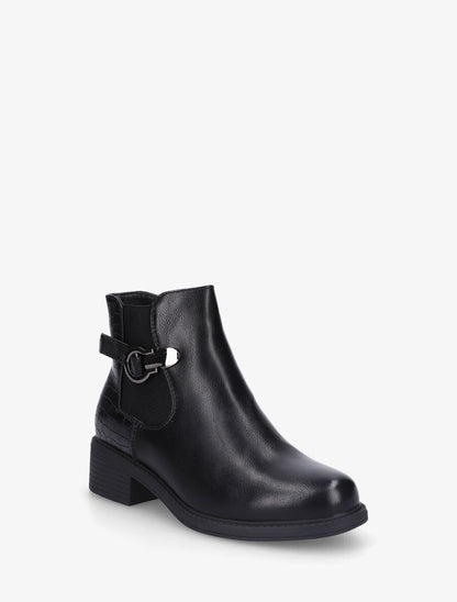 Bottines plates élastiquées croco - Noir - 2