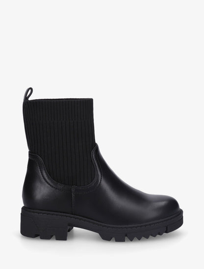 Bottines plates montantes bi-matière - Noir - 1
