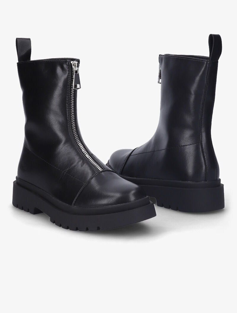 Boots montantes zippées - Noir - 1
