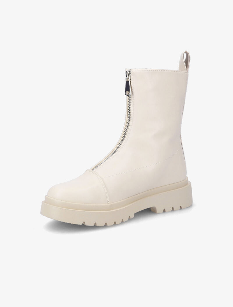 Boots montantes zippées - Beige - 4