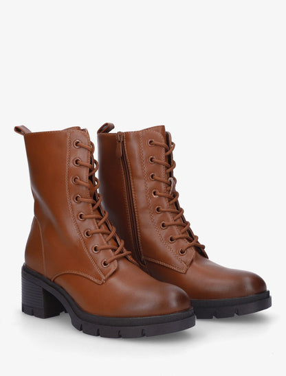 Bottines montantes à talon - Camel - 4