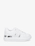 Sneakers compensées à empiècement métal - Blanc - 5