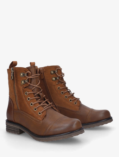 Bottines à contrefort effet panier d&