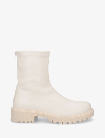Bottines souples en simili - Crème - 1