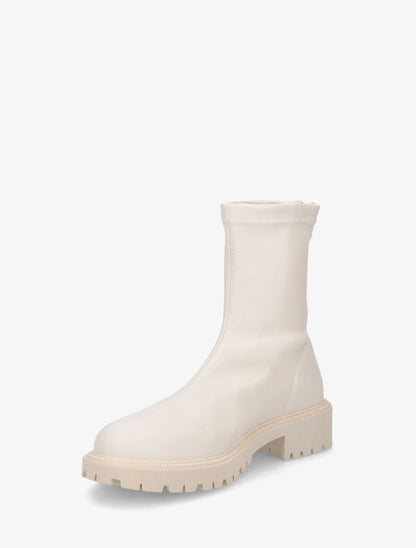 Bottines souples en simili - Crème - 3