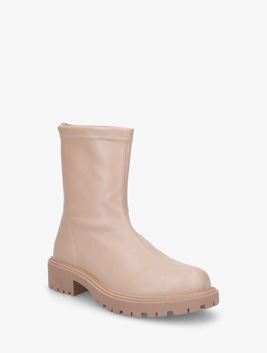 Bottines souples en simili - Taupe - 2