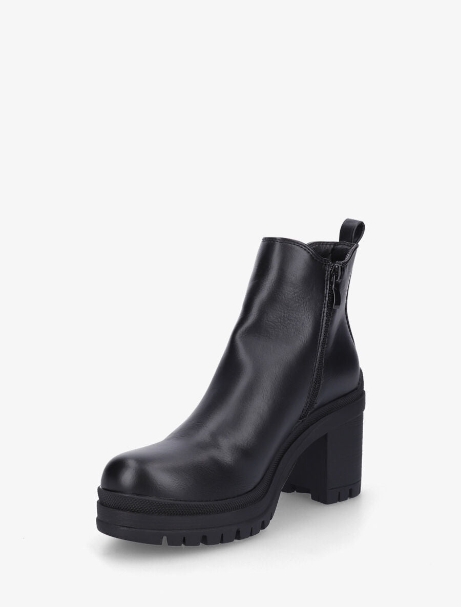 Bottines à semelle et talon crantés - Noir - 3