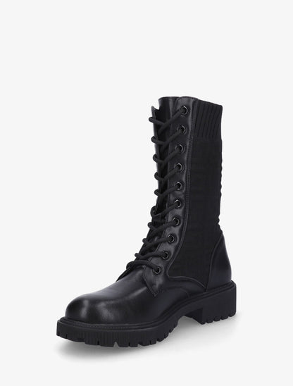 Bottines chaussettes à imprimé grec - Noir - 3