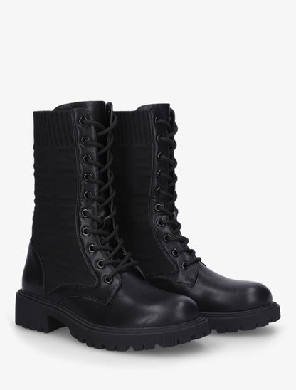Bottines chaussettes à imprimé grec - Noir - 4
