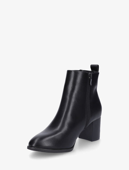 Bottines élastiquées à zip décoratif - Noir - 3
