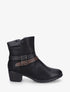 Bottines fourrées et froncées en simili - Noir - 1