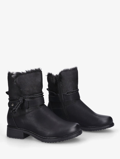 Bottines fourrées bi-matière - Noir - 4