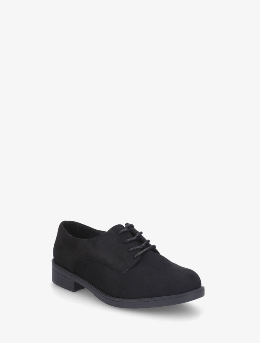 Derbies unies en suédine - Noir - 2