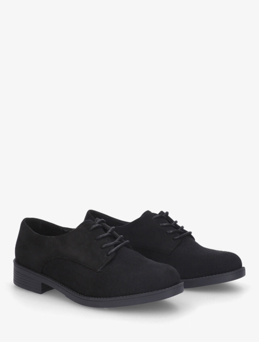 Derbies unies en suédine - Noir - 4