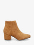 Bottines à talon en suédine - Camel - 5