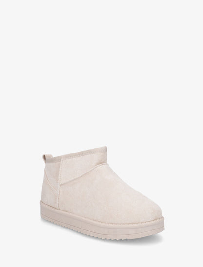 Low boots plates en suédine - Beige - 2
