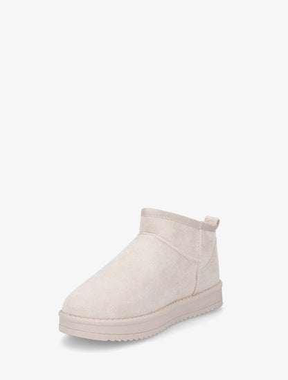 Low boots plates en suédine - Beige - 3