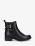 Bottines à cheville élastiquée en simili - Noir - 1