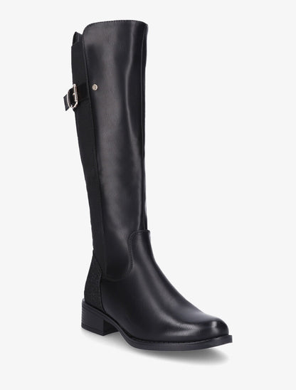 Bottes élastiquées à contrefort pailleté - Noir - 2
