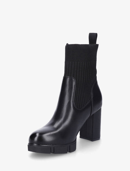 Bottines style chaussettes à talon - Noir - 3
