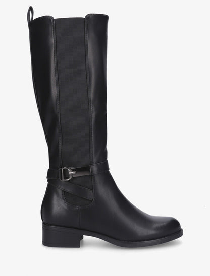 Bottes cavalières en simili - Noir - 5