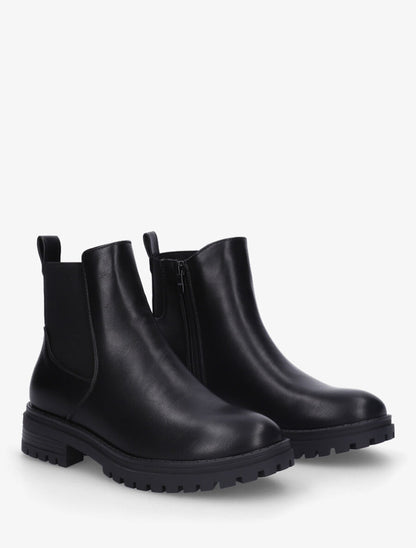 Bottines élastiquées unies - Noir - 4