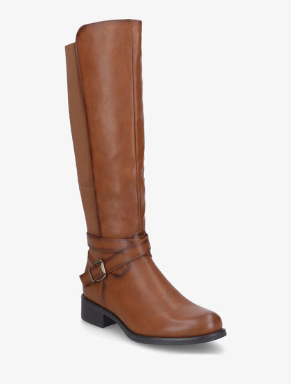 Bottes cavalières élastiquées - Camel - 2